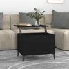819573 vidaXL Coffee Table Black 60x44.5x45 Cm Engineered Wood