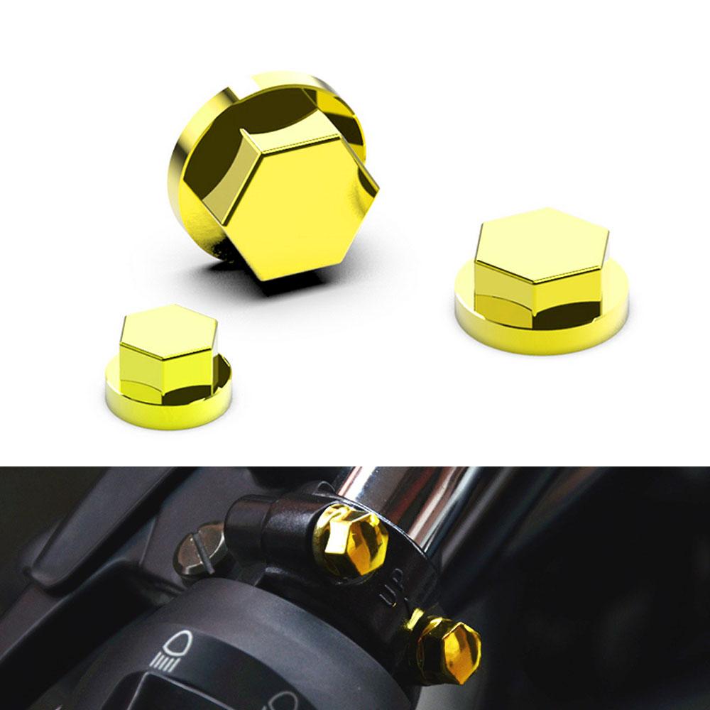 30 шт. колпачков для гаек мотоцикла, колпачки для болтов, хромированные пылезащитные шестигранные декоративные крышки для Yamaha Kawasaki Honda, модифицированные аксессуары