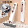 Mini Handheld Sponge Mop Foldable Multipurpose Wet Dry Cleaning Tool Car Desktop Bathroom Compact Household Mop Squeeze Handle