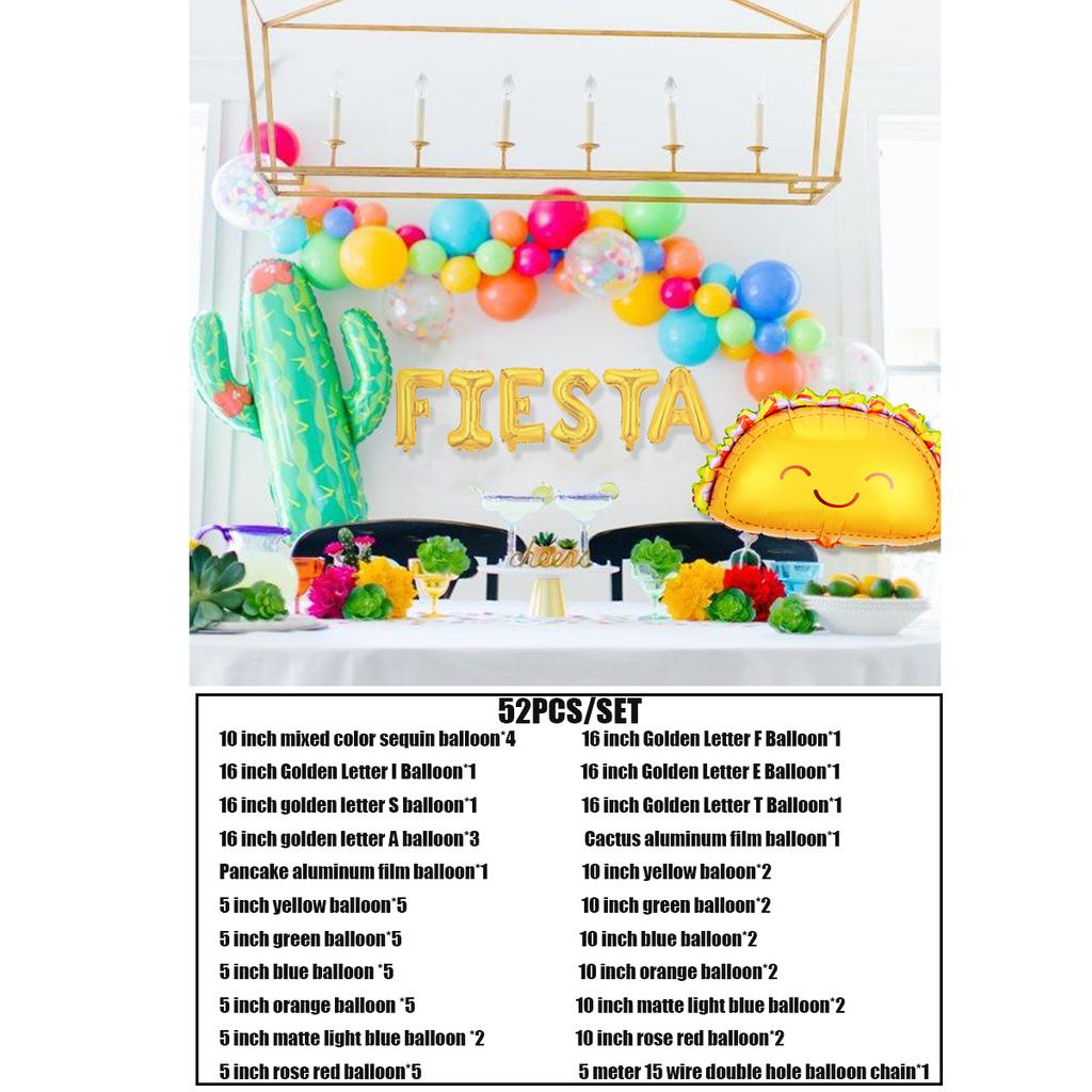 Мексика Фиеста Кактус Тематическая Вечеринка Тако Воздушные Шары Вечерние Алюминиевые Шары Мексиканская Вечеринка Сувениры Декор Поставки