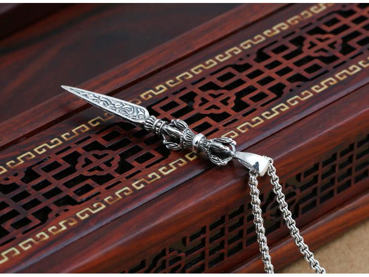 Винтажная подвеска Ваджра Треугольник из стерлингового серебра 925 пробы для мужчин и женщин