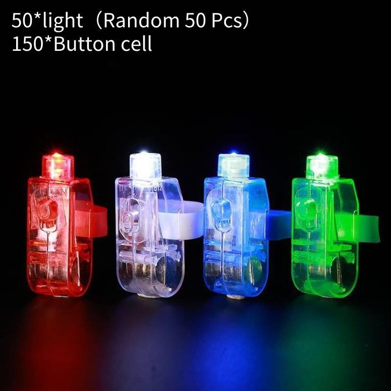 Разноцветные светодиодные пальчиковые фонарики для праздничного приветствия, пластиковые лазерные кольца-реквизит, оптовая поставка