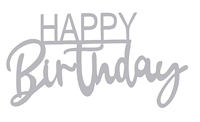 Happy Birthday Acrylic Cake Topper Wz2