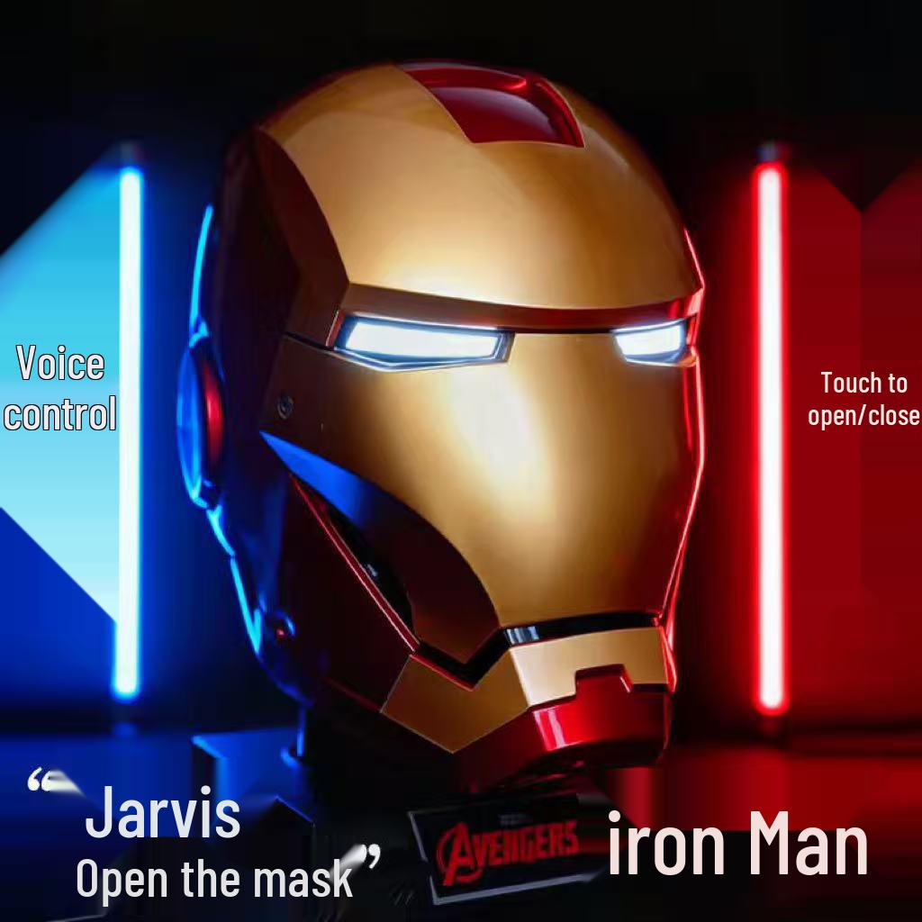 Железный человек 1:1 Шлем Jarvis для ношения - Электрическая трансформирующаяся маска-игрушка для детей