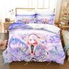 Angel Girl Bedding Set Single Twin Full Queen King Size Bed Set Adult Boys Bedroom Duvetcover Sets Anime Parure De Lit Bed