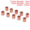 10Pcs Oil Bearing Copper Sleeve Copper Base Small Bearing Metallurgical Parts