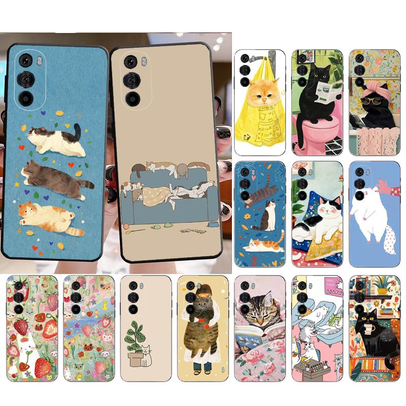 Чехол для телефона Motorola Edge 50 40 Pro 60 50 40 30 Ultra Neo Fusion Moto G Play G Stylus G Power G Fun Кот