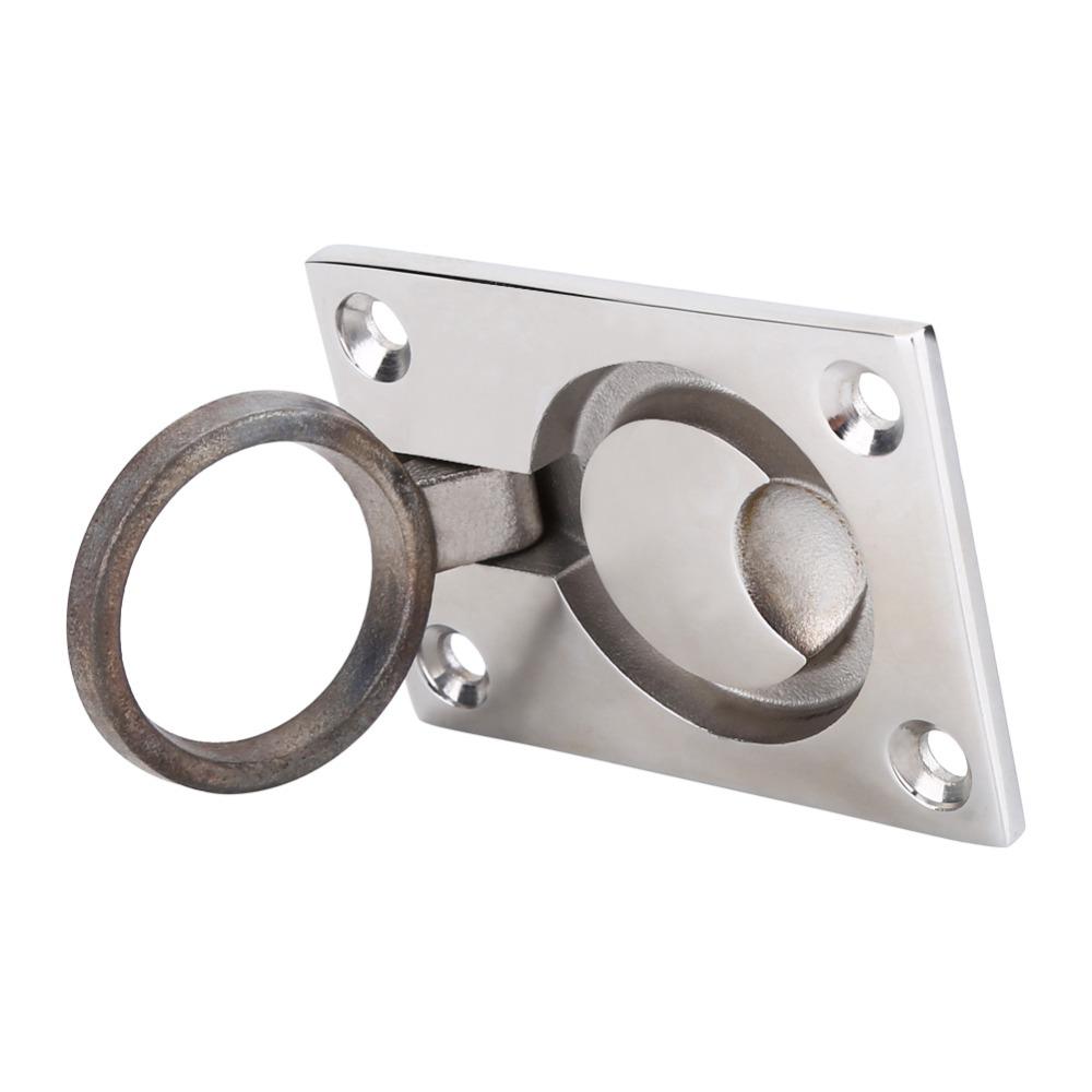 Reinforced Ring Handle Stainless Steel Flush Locker Flush Mount Boat Marine Hardware Boat