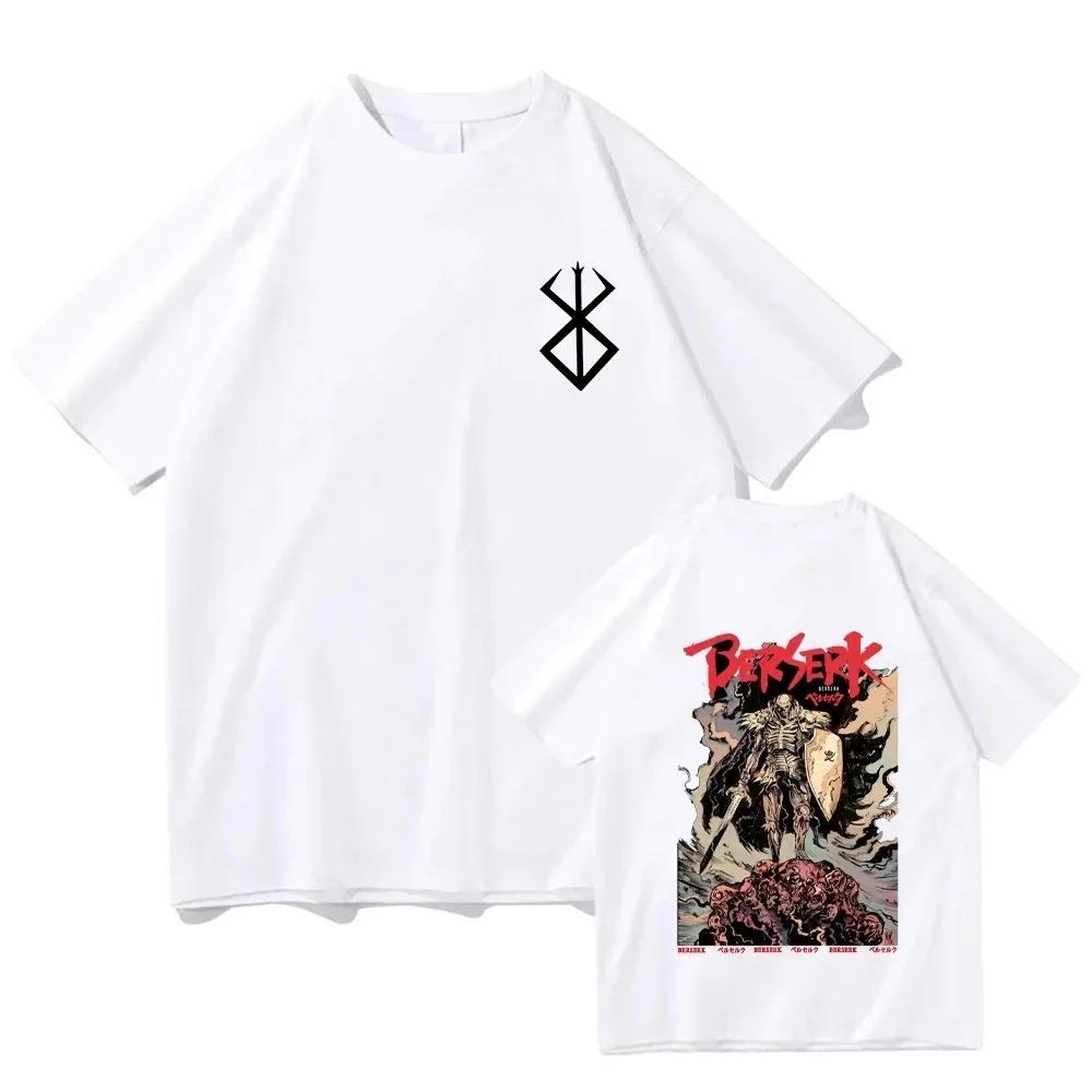 Футболка Berserk Guts Funny T Shirt Men Cool Manga Japanese Anime Women Cotton Harajuku Manga Hip hop Oversize T Shirt Tops