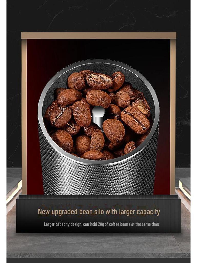 CNC Hand-Crank Coffee Grinder with Aluminum Shell and 420 Stainless Steel Conical Blade