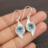 Sky Blue Topaz Gemstone Earrings, 925 Sterling Silver Jewelry, Handmade Gorgeous Silver Earrings Gift For Love