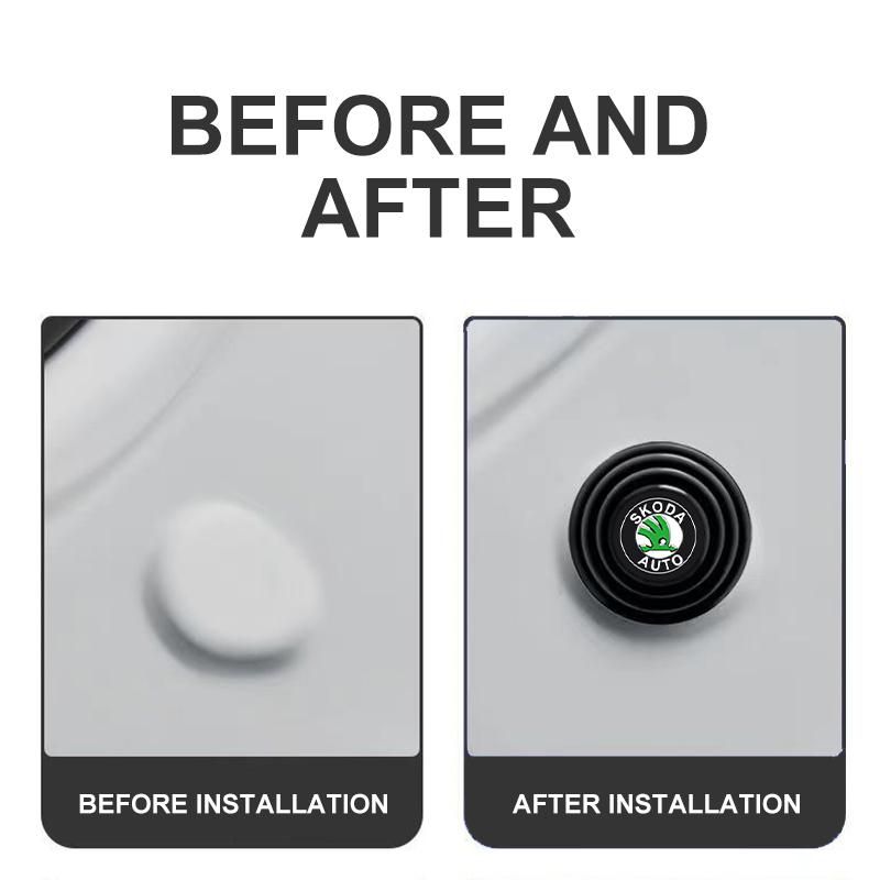 1/2/4pcs Car Door Shock Absorber Cushion Shockproof Pad for Skoda Fabia Kodiaq Kamiq Superb Yeti Octavia Enyaq Rapid Karoq Derivati