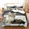 Animal Cat Bedding Sets Quilt Bed Cover Comforter Duvet Cover Pillow Case 2-3 Pieces Sets Kids Adult Bedroom Decoration