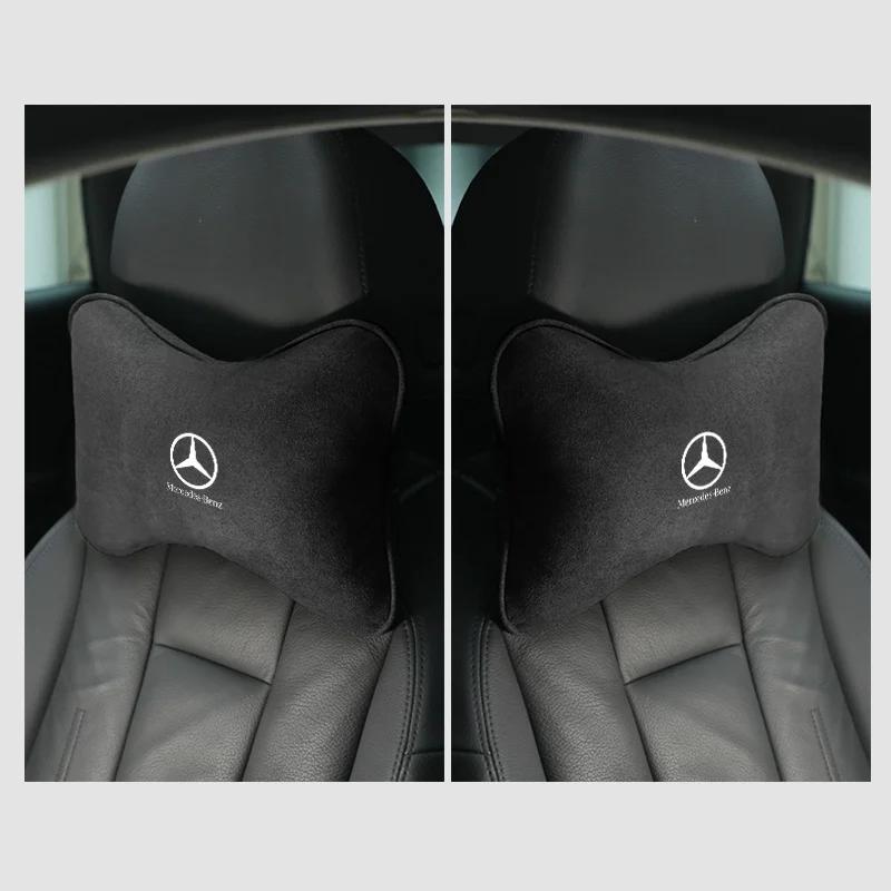 CSQ5 Car Safety Headrest Neck Pillow Accessories For Mercedes Benz W205 W204 W203 W212 GLC CLA GLA AMG C180 C200 C300 C63 Coupe C43