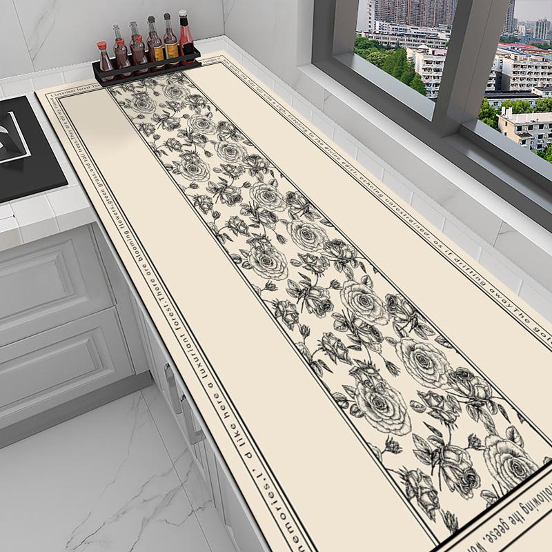 Washable, no-wash kitchen countertop protector, waterproof, oil-proof, heat-insulating, simple table mat, non-slip mat