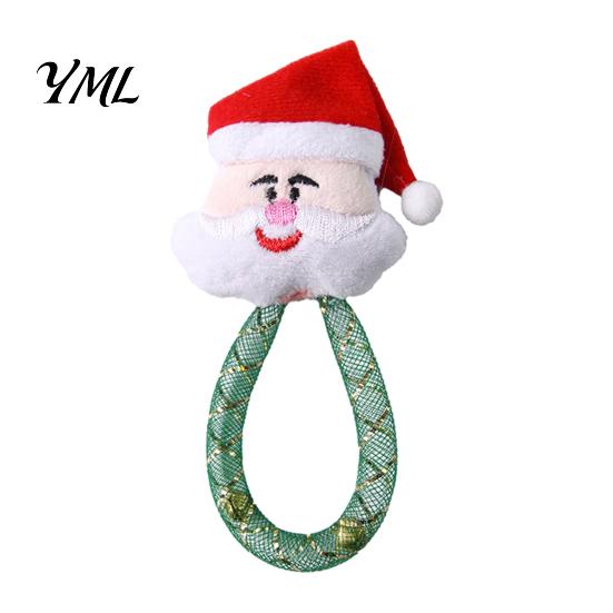 Cat Chew Toys for Teeth Cleaning Christmas Catnip Toy Indoor Cats, Stuffed with Mesh Natural Filled Tube, Interactive Flexible Tube Bell Kittens