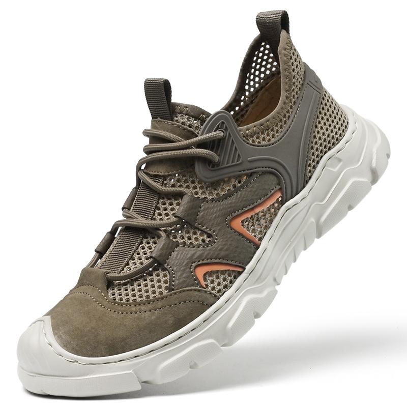 Модная уличная обувь для путешествий, бега, повседневная, летняя, мужская, сетчатая, спортивная, модная, для альпинизма, дышащая, легкая, противоскользящая