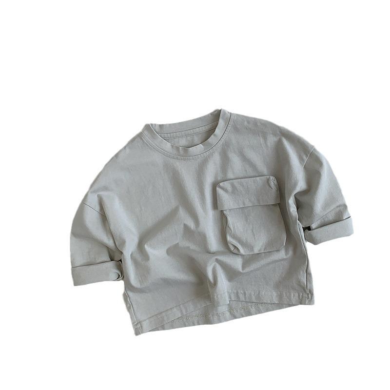 Kids' Autumn Long-Sleeve Cotton T-Shirt - Versatile Korean Style for Boys & Girls