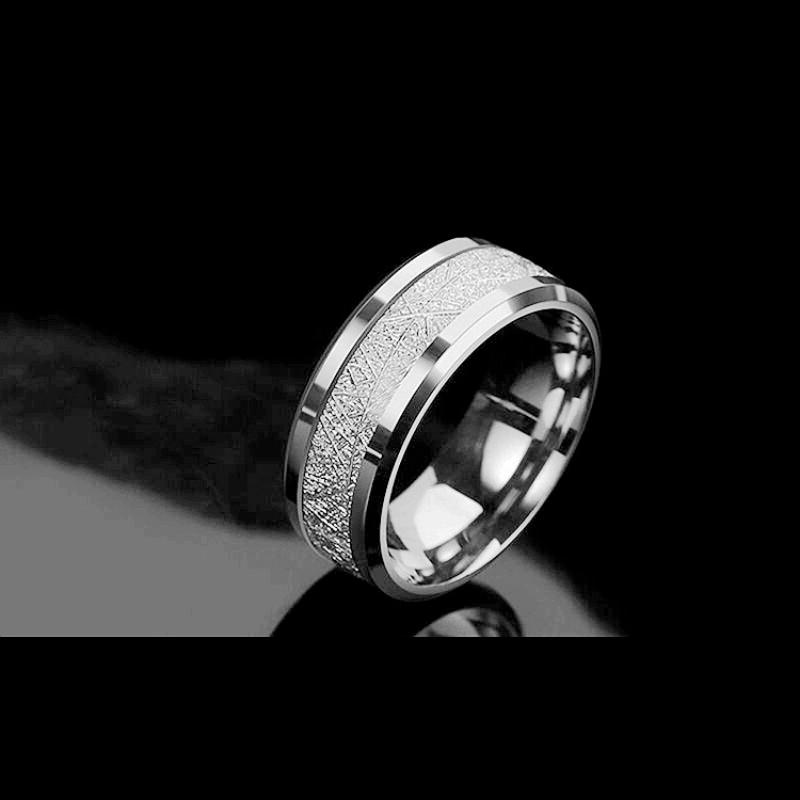 Модное кольцо из титановой стали, мужское свободное шелковое кольцо в стиле хип-хоп, темпераментное трендовое кольцо из нержавеющей стали