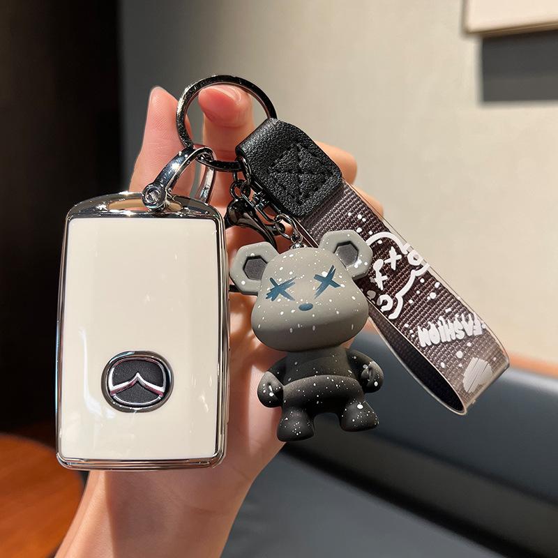 Чехол для ключа для автомобиля для Mazda3 Чехол для ключа Angsai Пряжка-пуговица CX4/CX5 Новый пакет-ракушка Atz Cx30 Мужской и женский Высококлассный