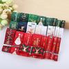 5 Meters 10mm Christmas Tree Snowfake Pattern Packing Ribbon Xmas Decor