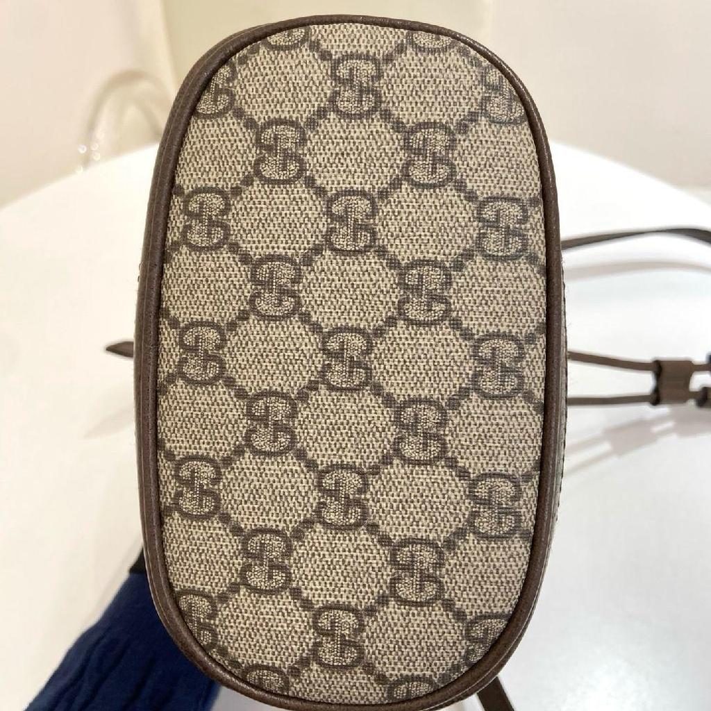 [Pre-Owned] Gucci Ophidia Mini Bucket Bag 'Beige/Ebony' - Excellent #1C3J7C8