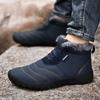 Cotton Boots New Warm and Thickened Large Cotton Shoes Soft Sole Men's Mid Top Snow Boots