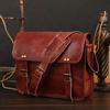 Винтажная коричневая кожаная сумка-мессенджер на плечо, сумка для ноутбука, портфель