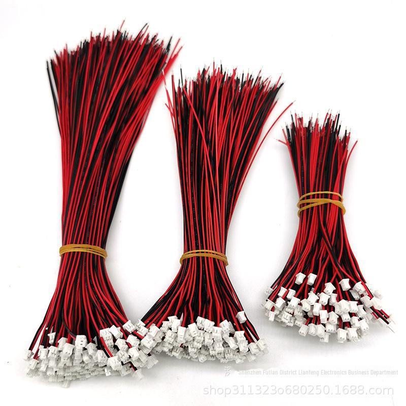 Электронный провод 100 мм с шагом 1,25 мм, 2-контактный, одинарный, для подключения динамиков и аккумуляторов