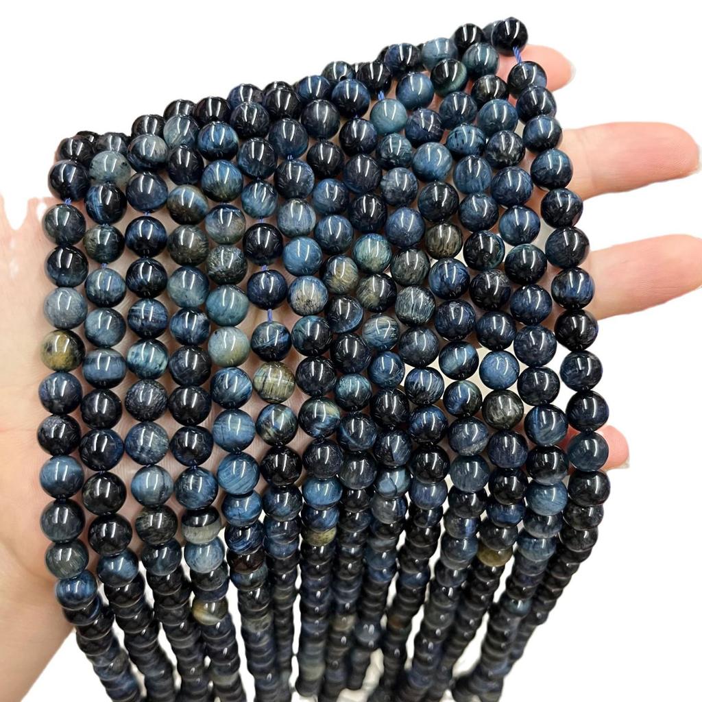 Colored Tiger Eye Starry Sky Stone Round Beads for DIY Jewelry