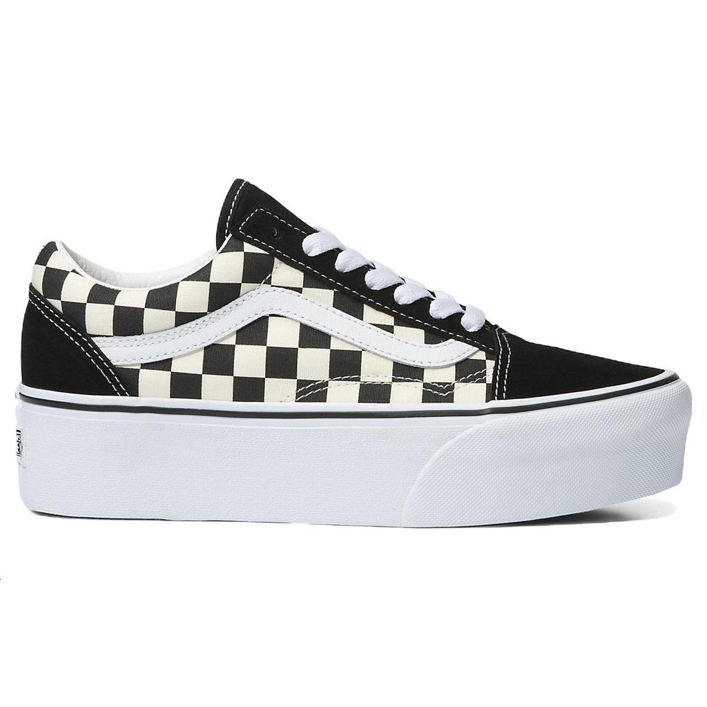 Vans Old Skool Stackform Checkerboard Platform Low Top Skate Shoes Unisex Sneaker Black White VN0A7Q5MTYQ
