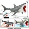 Marine Creature Model Large White Shark Toy With Biting Jaws For Educational Use