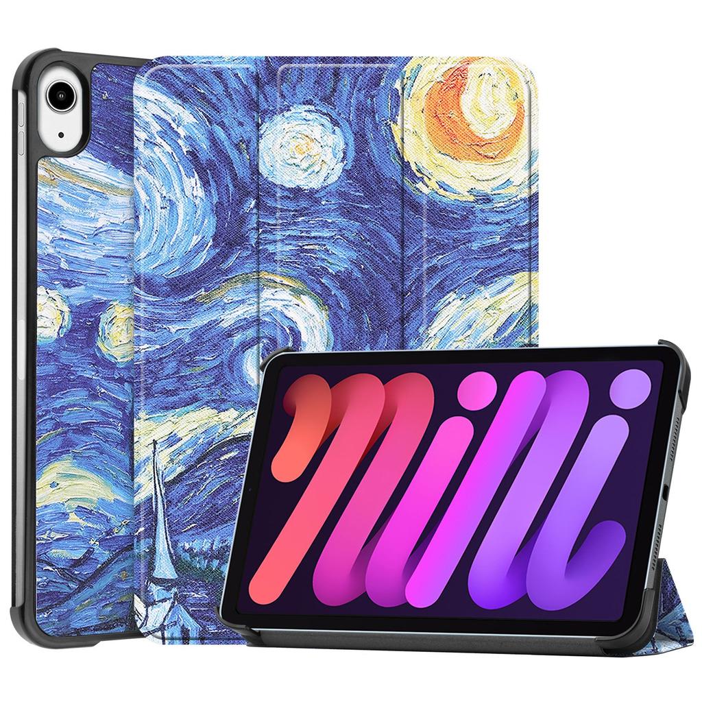 Case for iPad Mini6 2021 Tablet Case Tri-fold Bracket Painted Tablet Case Magnetic Protective Cover For Funda Ipad Mini 6 2021