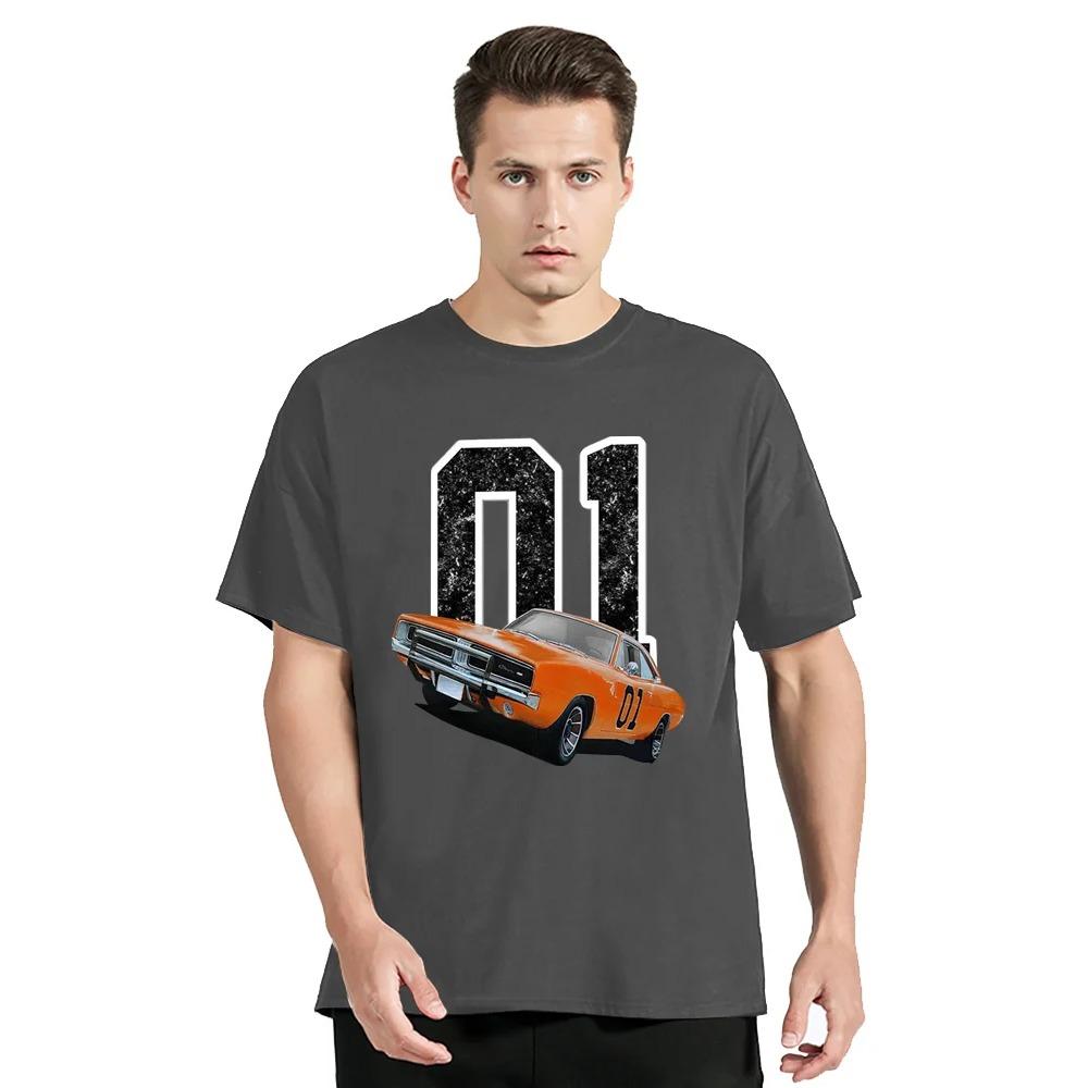 Футболка General Lee Charger Paul Kuras Man Футболки Car Moto Футболки Oversize Хлопковая футболка Повседневная уличная одежда Топы Фитнес Графическая футболка