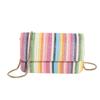 Shoulder Bag 2025 New Personalized Niche Simple Handbag Rainbow Casual Beach Bag Small Square Bag Tide