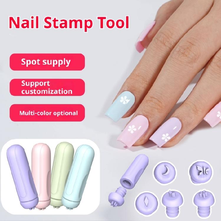 Silicone Nail Art Stamper Kit with Flower Patterns for Beginners and Professional Nail Artists Creative Nail Art