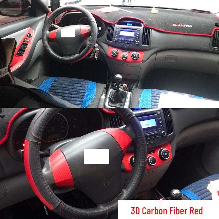 08-16 Hyundai Elantra Carbon Fiber Gear Shift Console Decor Sticker