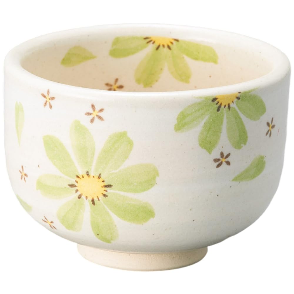 Matcha x Green Flower Mino Made in Japan Ale-net Bowl, 10.5 7.5cm, Design, Ware,