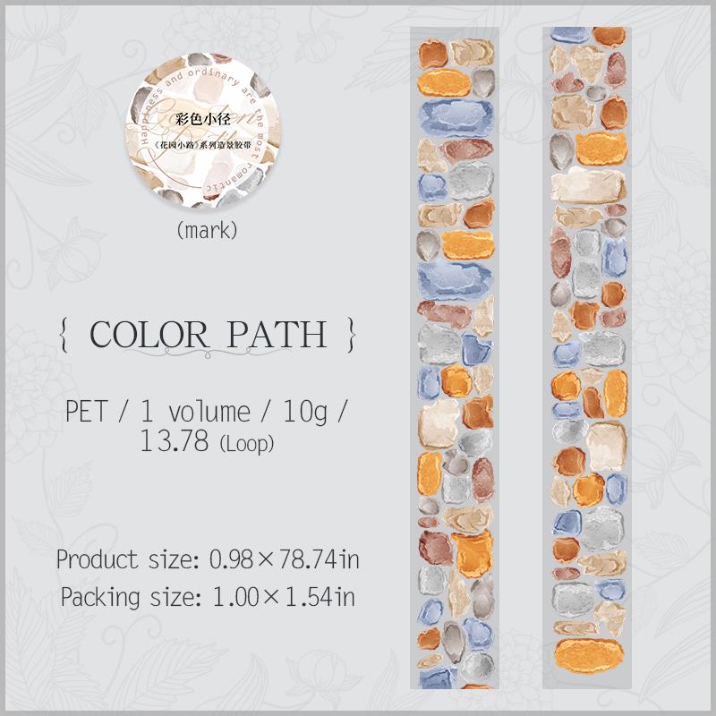 25 мм*2 м ПЭТ-ленты Садовая дорожка DIY Скрапбукинг Декор Фотоальбом Коллаж Журнал Материалы Эстетика Наклейки