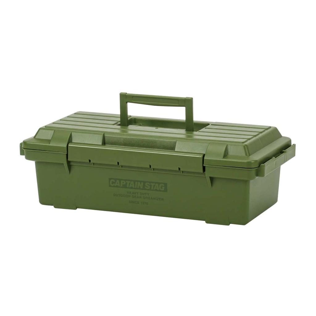 CAPTAIN STAG Outdoor Storage Box Tool Box Gear Tool Box Olive Made In Japan UW-1535