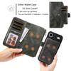 For iPhone 17 Air Phone Case PU Leather Zipper Wallet Detachable Cover