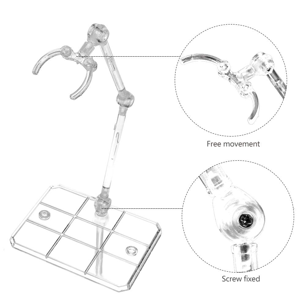 Action Figure Stand for HG 144,Display Holder Base,Doll Model Support Stand Compatible with 6" HG RG SD SHF Gundam 1/44 Toy