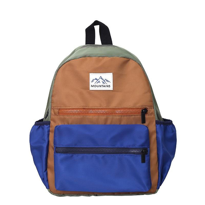 Детский нейлоновый школьный рюкзак с цветными блоками для детского сада и для путешествий