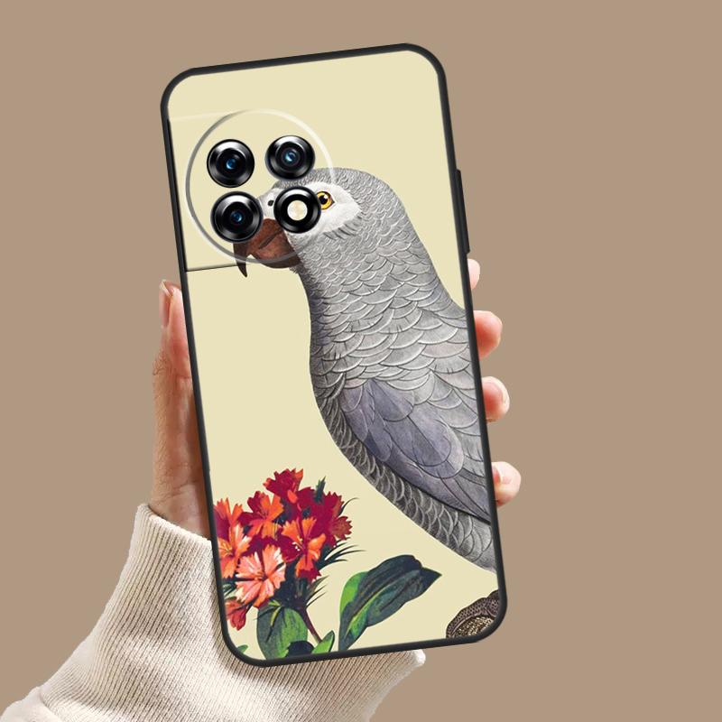 African Grey Parrot Case For OnePlus Nord CE 3 Lite CE4 2 2T N10 N20 N30 OnePlus 12 11 9 10 Pro 8T 10T 12R Cover