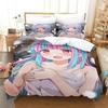 Комплект постельного белья Nyubara Reona Single Twin Full Queen King Size Комплект постельного белья для взрослых, пододеяльники для детской спальни с 3D-принтом и рисунком Kawaii Anime