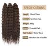For Twist Crochet Synthetic High-Temp Machine Double Weft 22 Inches 300g 3Pcs/Lot#1B #4 BUG2 Water Wave Extensions Braid