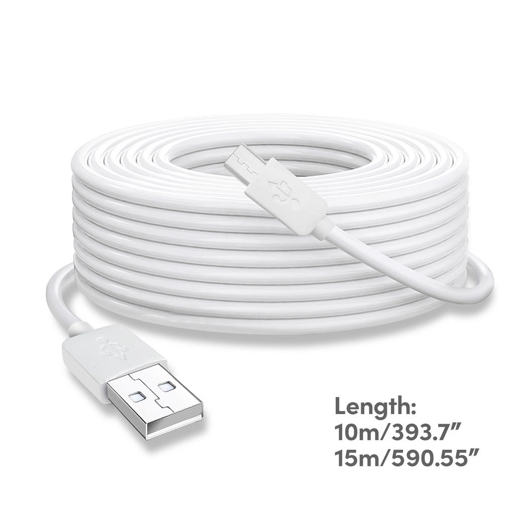 Прочный USB-Micro USB кабель для зарядки, кабель питания для камеры видеонаблюдения, прочный и простой в использовании, только для зарядки
