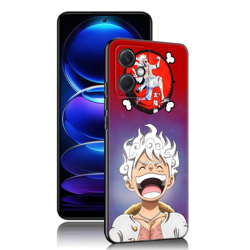Аниме One Piece Luffy черный силиконовый чехол для телефона Xiaomi Redmi Note 10 11 11S 12 13 4G 8 9 11T Pro 5G Plus 8T 9S 10S 12S