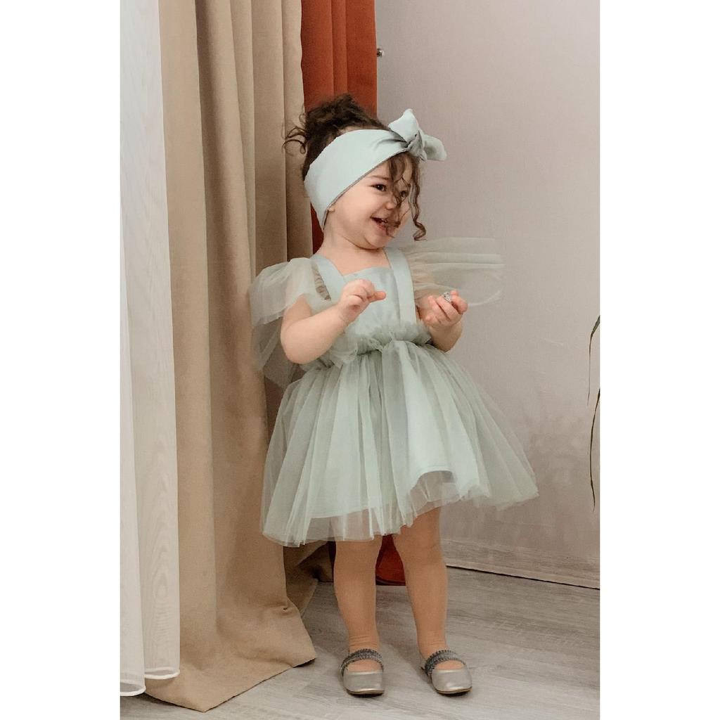 Атласное вечернее платье цвета воды для девочек, праздничное платье для дня рождения для девочек