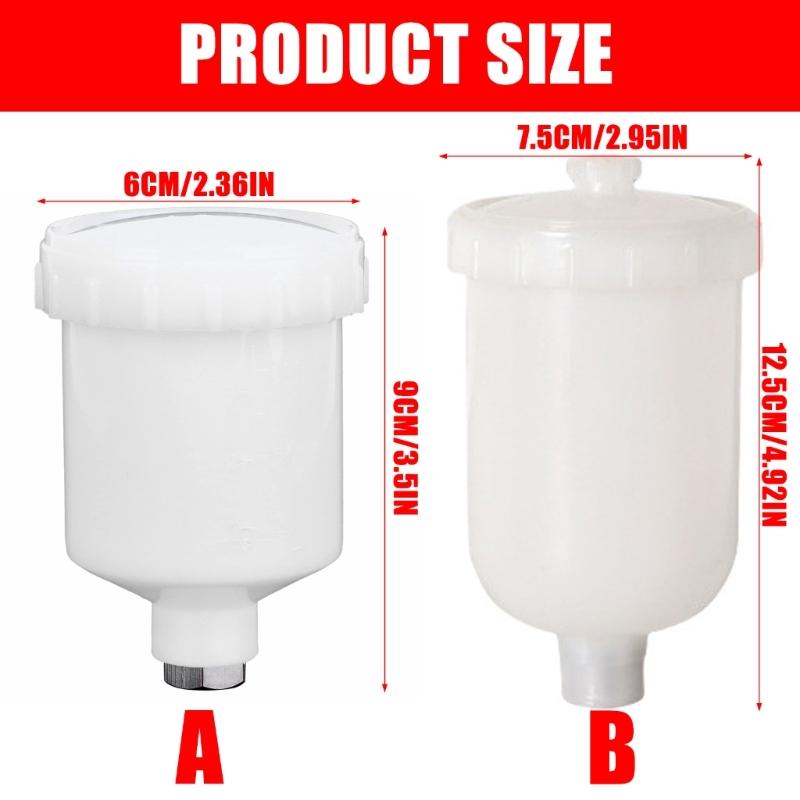 125 мл 250 мл Пластиковый распылитель Бачок для краски Распылительная чашка Подача воздуха Резьбовой соединитель Для аксессуаров для распылительного инструмента